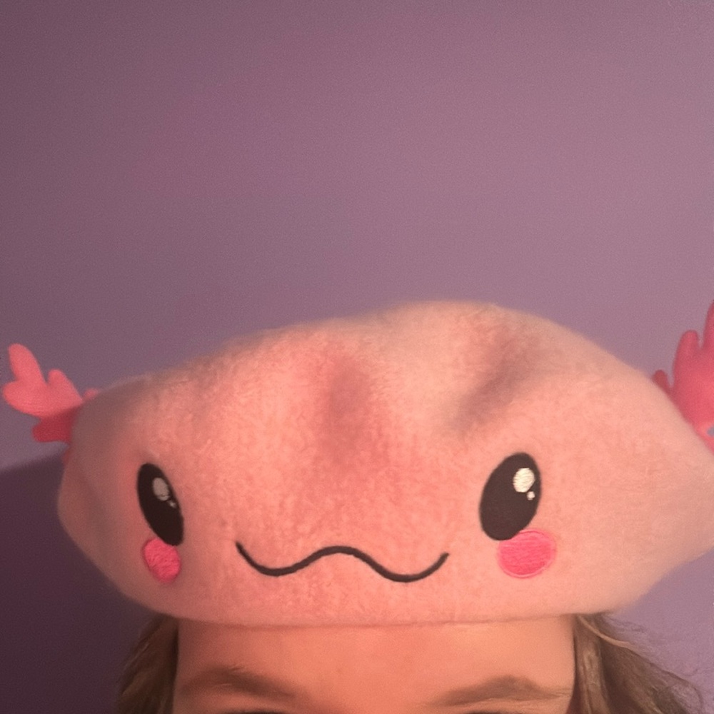 Pink Axolotl Figural Beret